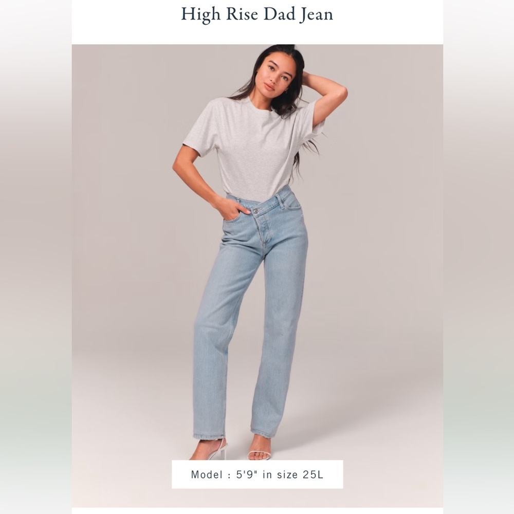 Abercrombie “The Dad” high rise cross cross jeans